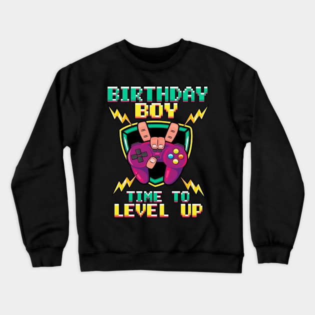 Gamer Birthday Funny Gift Boy Crewneck Sweatshirt by Pummli